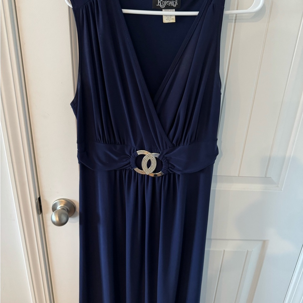 Women Dress in Deep Blue with silver buckle Size 18W